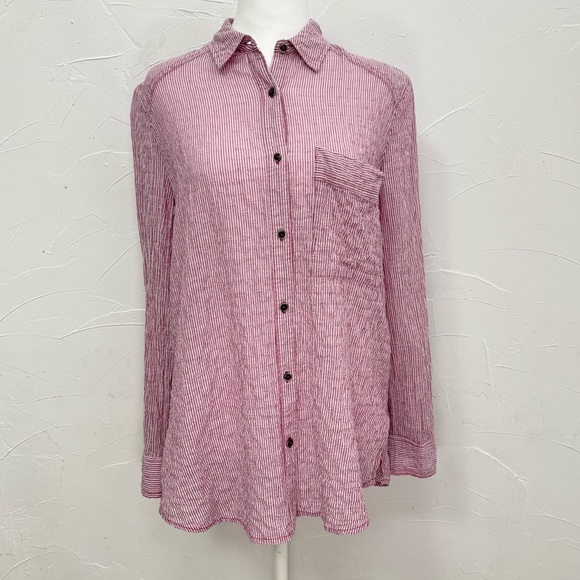 Free People No Limits Stripe Stretch
Cotton Shirt - Picture 2 of 16